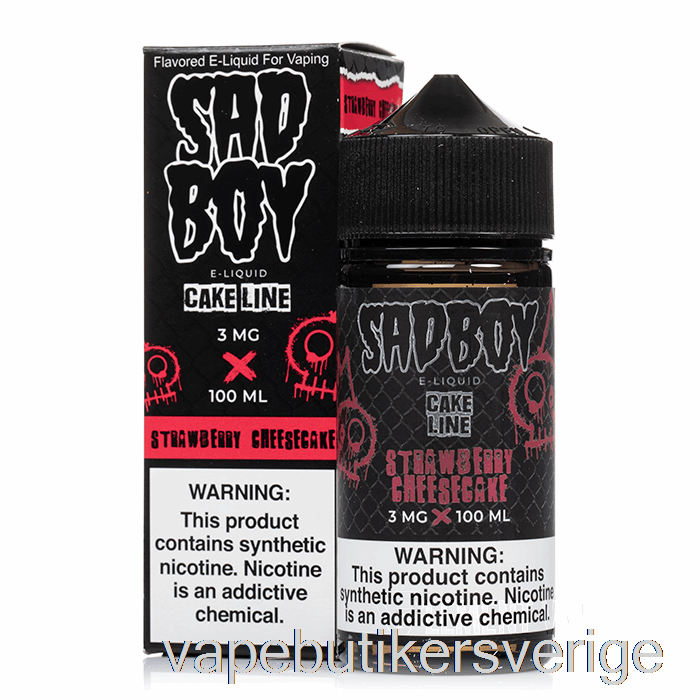 Vape Sverige Jordgubbscheesecake - Sadboy - 100ml 0mg